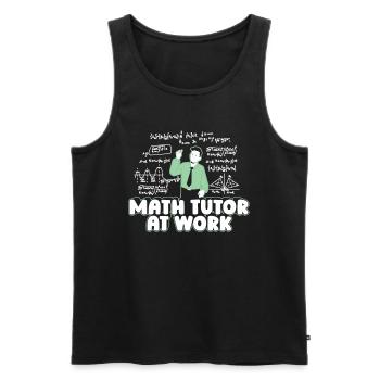 Professeur de mathématiques Professeur de mathématiques Professeur de mathématiques Travaillant - Débardeur bio Premium Homme - noir - Devant - Michal (187cm)