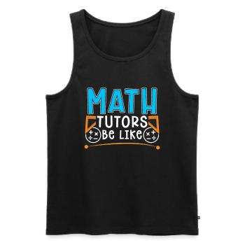 Professeur de mathématiques Professeur de mathématiques Drôle - Débardeur bio Premium Homme - noir - Devant - Michal (187cm)
