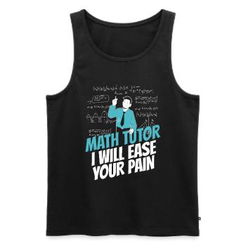 Math Teacher Math Teacher Funny - Men's Premium Organic Tank Top - black - Front - Michal (187cm)
