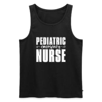 Nurse Pediatrics - Men's Premium Organic Tank Top - black - Front - AI Model Male 178 light (178cm)
