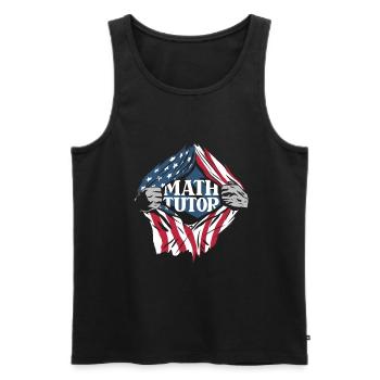 Mathelehrer Mathe Lehrer US Flagge Math Tutor - Männer Premium Bio Tank Top - Schwarz - Vorne - Michal (187cm)