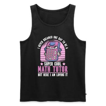 Math Teacher Math Teacher Calculator - Men's Premium Organic Tank Top - black - Front - AI Model Male 178 light (178cm)