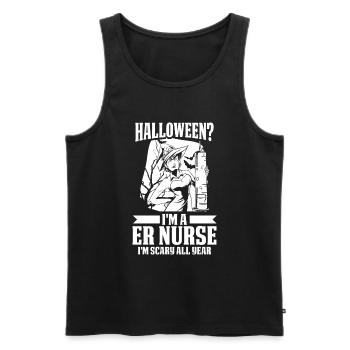 Krankenschwester Halloween - Männer Premium Bio Tank Top - Schwarz - Vorne - Michal (187cm)
