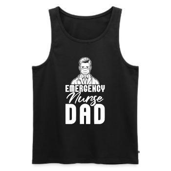 Nurse Dad Emergency Nurse - Men's Premium Organic Tank Top - black - Front - Michal (187cm)