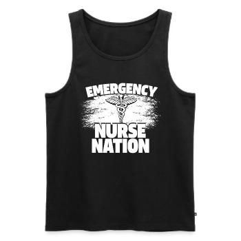 Nurse Nation Emergency Nurse - Men's Premium Organic Tank Top - black - Front - Michal (187cm)