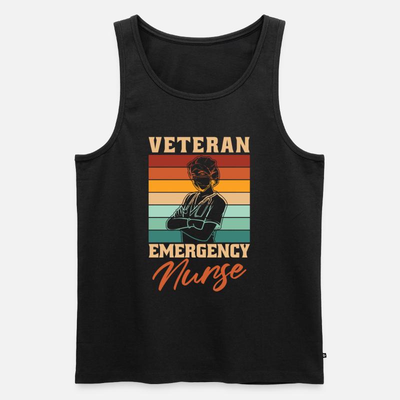 Krankenschwester Notfall Krankenschwester - Männer Premium Bio Tank Top - Schwarz
