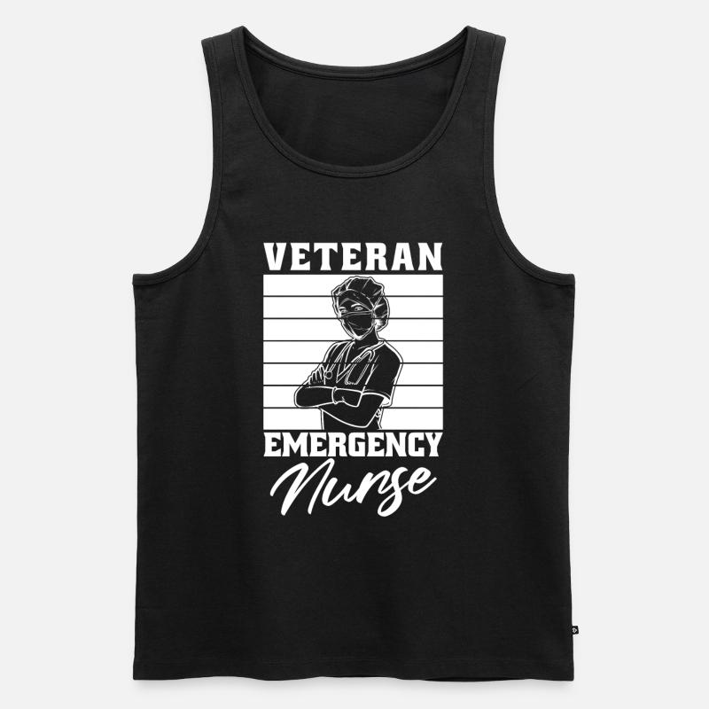 Krankenschwester Notfallkrankenschwester - Männer Premium Bio Tank Top - Schwarz