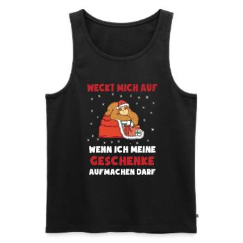 Weihnachten Geschenk Weihnachtsgeschenk Faultier - Männer Premium Bio Tank Top - Schwarz - Vorne - AI Model Male 178 light (178cm)