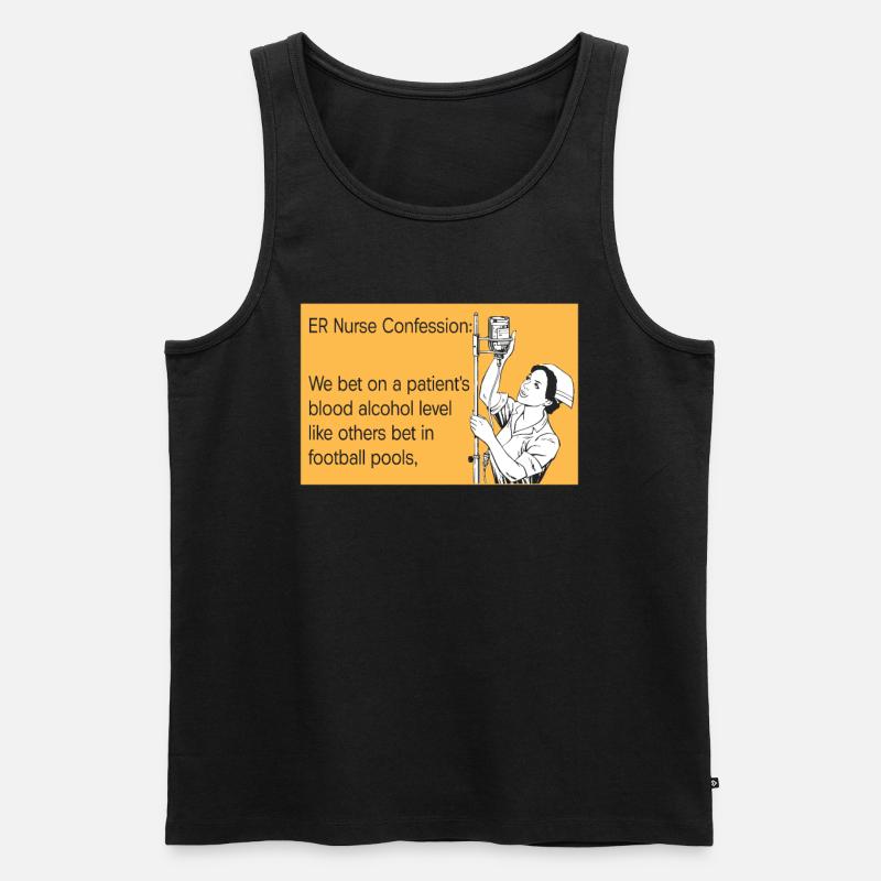Krankenschwester Witzig Notfall Krankenschwester - Männer Premium Bio Tank Top - Schwarz