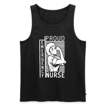 Nurse Emergency Nurse - Men's Premium Organic Tank Top - black - Front - AI Model Male 178 light (178cm)