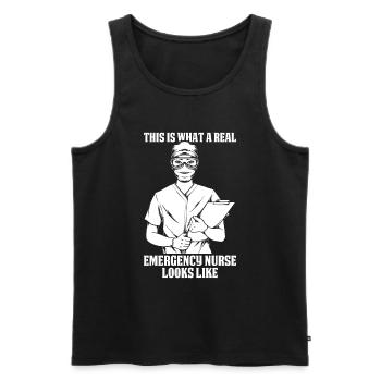 Krankenschwester Lustig Notfall Krankenschwester - Männer Premium Bio Tank Top - Schwarz - Vorne - AI Model Male 178 light (178cm)