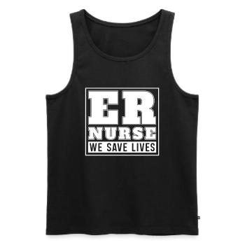 Krankenschwester Äh Notfall Krankenschwester - Männer Premium Bio Tank Top - Schwarz - Vorne - AI Model Male 178 light (178cm)