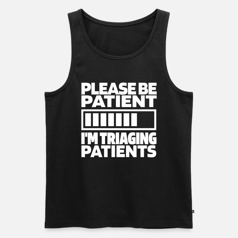 Krankenschwester Lustig Notfallkrankenschwester - Männer Premium Bio Tank Top - Schwarz