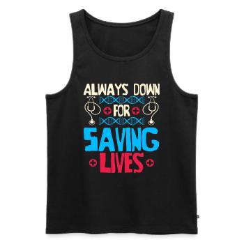 Krankenschwester Witzig Notfall Krankenschwester - Männer Premium Bio Tank Top - Schwarz - Vorne - AI Model Male 178 light (178cm)