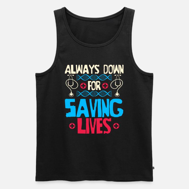 Krankenschwester Witzig Notfall Krankenschwester - Männer Premium Bio Tank Top - Schwarz