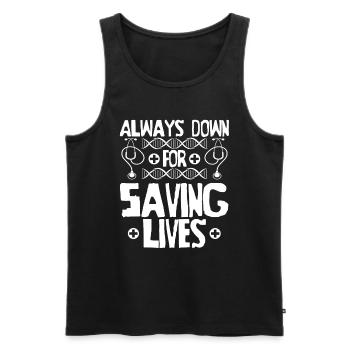 Nurse Emergency Nurse - Men's Premium Organic Tank Top - black - Front - AI Model Male 178 light (178cm)