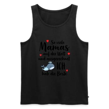 Beste Mama So Viele Mamas Ich Hab Die Beste - Männer Premium Bio Tank Top - Schwarz - Vorne - Michal (187cm)