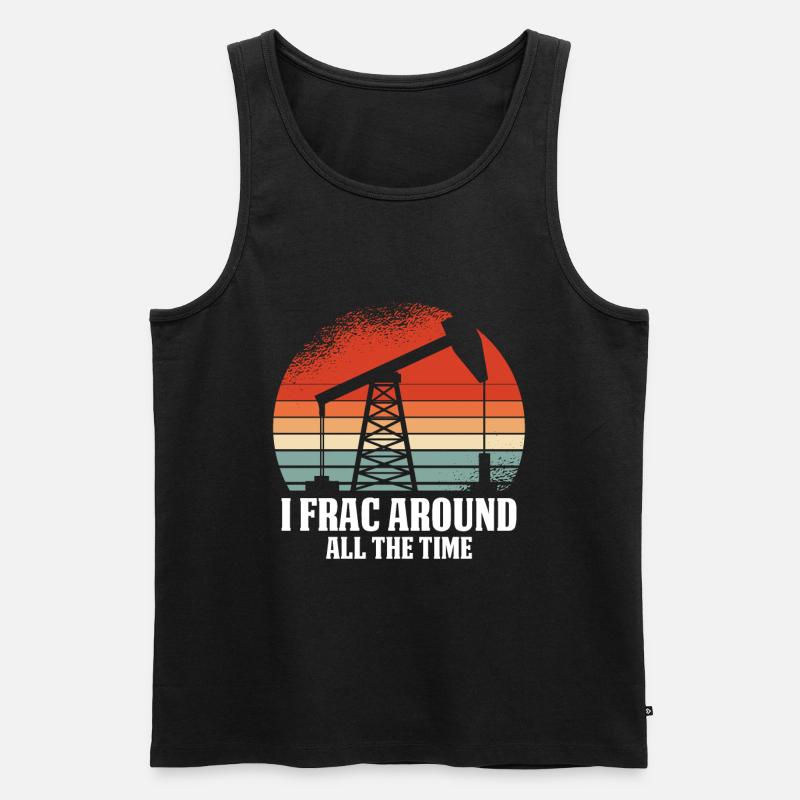 Ölfeld Bohrinsel Fracking - Männer Premium Bio Tank Top - Schwarz