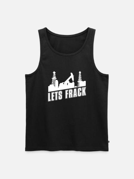 Ölfeld Bohrinsel Humor Fracking - Männer Premium Bio Tank Top - Schwarz