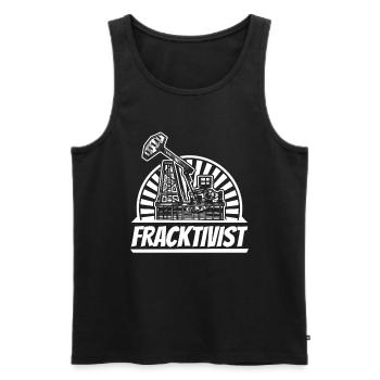 Plate-forme pétrolière de champ pétrolifère Fracktivist Fracking - Débardeur bio Premium Homme - noir - Devant - AI Model Male 178 light (178cm)
