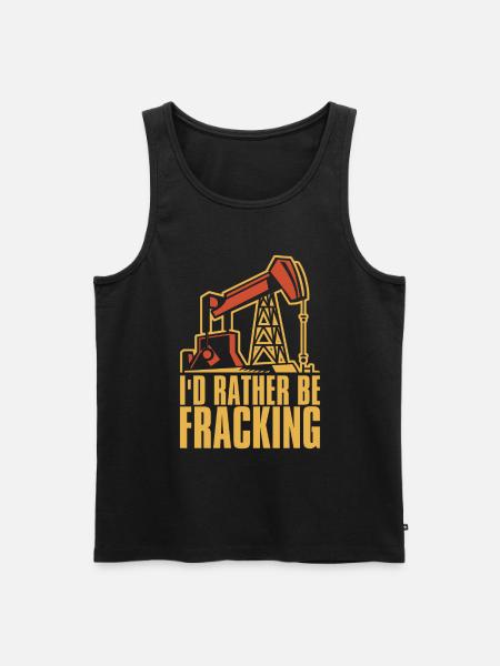 Ölfeld Bohrinsel Humor Fracking - Männer Premium Bio Tank Top - Schwarz