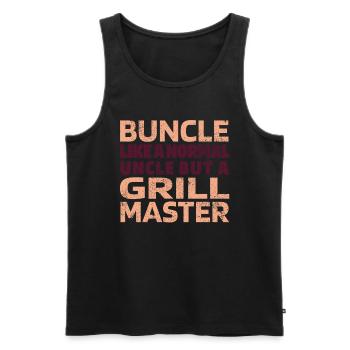 Oncle Barbecue Grillades - Débardeur bio Premium Homme - noir - Devant - Michal (187cm)