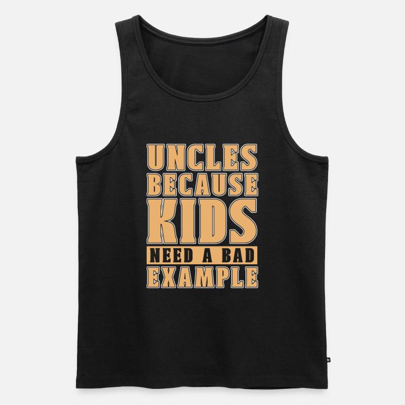 Onkel Witzig - Männer Premium Bio Tank Top - Schwarz