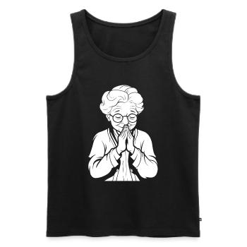 Christ Christentum Beten - Männer Premium Bio Tank Top - Schwarz - Vorne - AI Model Male 178 light (178cm)