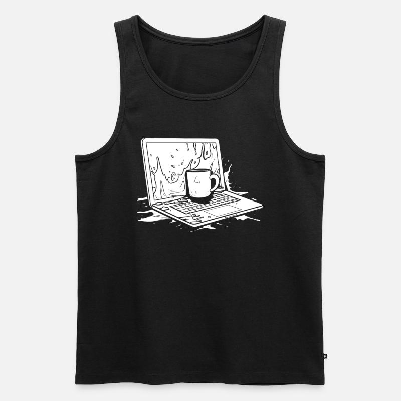 Entwickler Coder Programmierer Kaffee - Männer Premium Bio Tank Top - Schwarz