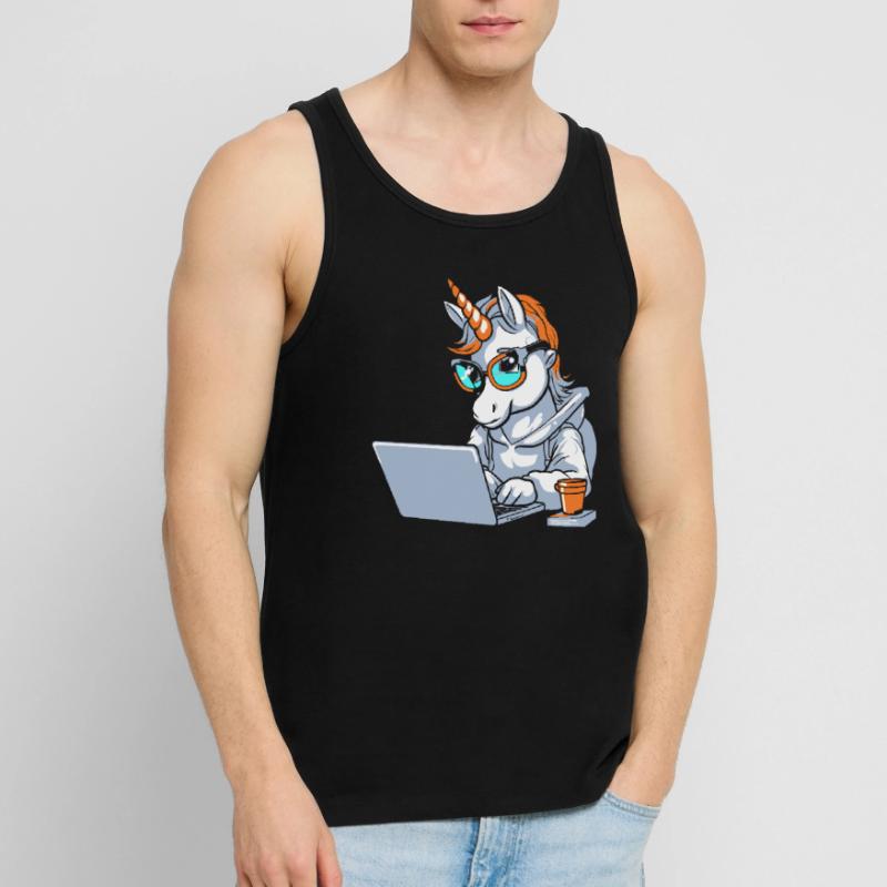 Entwickler Coder Programmierer Kaffee Männer Premium Bio Tank Top