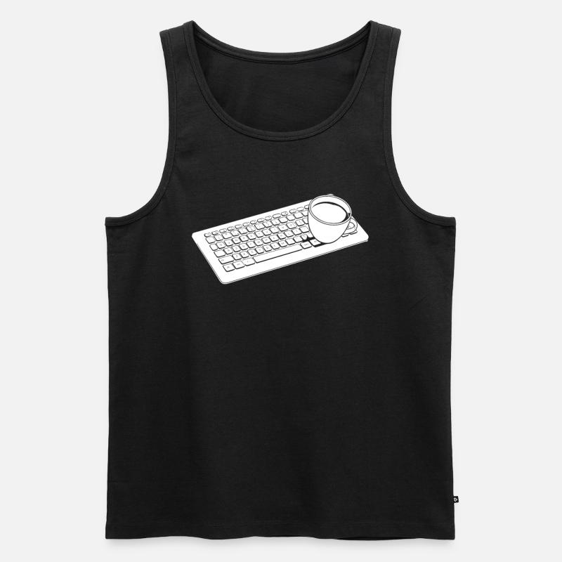 Entwickler Coder Programmierer Kaffee - Männer Premium Bio Tank Top - Schwarz