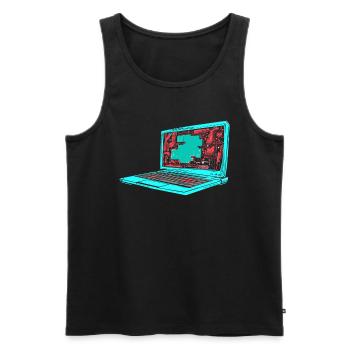 Entwickler Coder Programmierer - Männer Premium Bio Tank Top - Schwarz - Vorne - Michal (187cm)