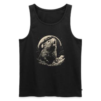 Guinea Pig Guinea Pig Moon - Men's Premium Organic Tank Top - black - Front - AI Model Male 178 light (178cm)