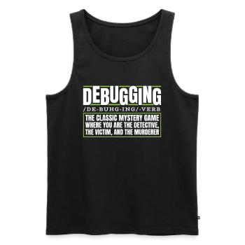 Entwickler Coder Programmierer Debugging - Männer Premium Bio Tank Top - Schwarz - Vorne - AI Model Male 178 light (178cm)