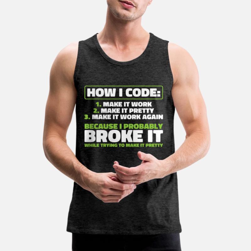 Developer, Coder, Programmer Men's Premium Organic Tank Top