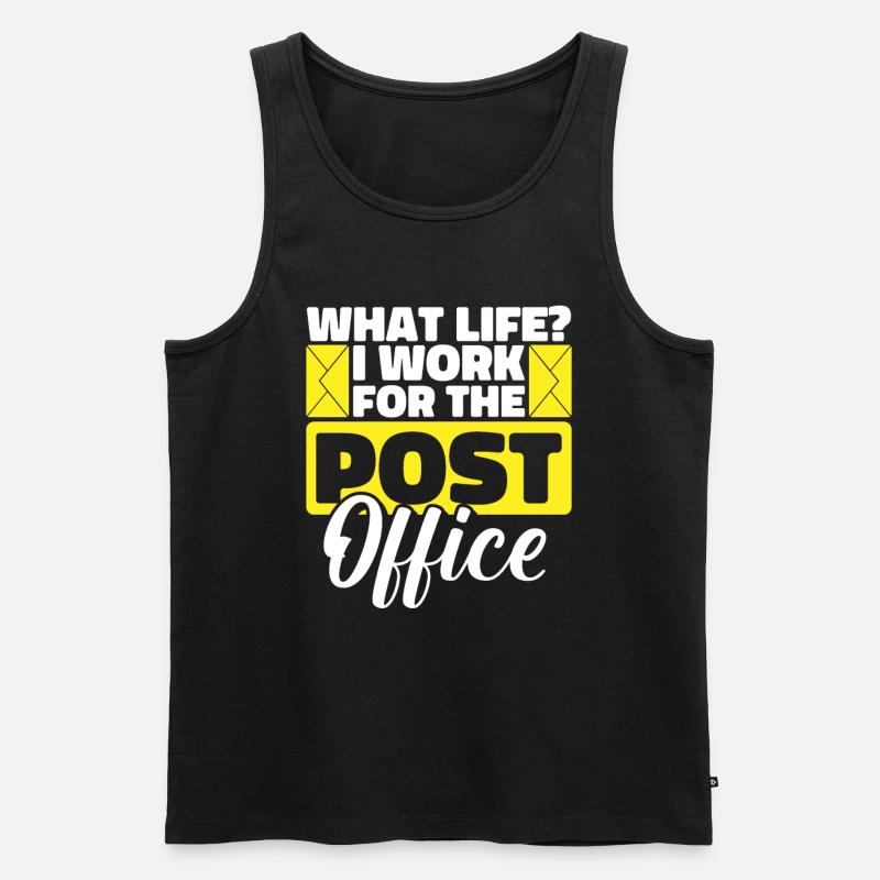 Postbote Briefträger Witzig - Männer Premium Bio Tank Top - Schwarz