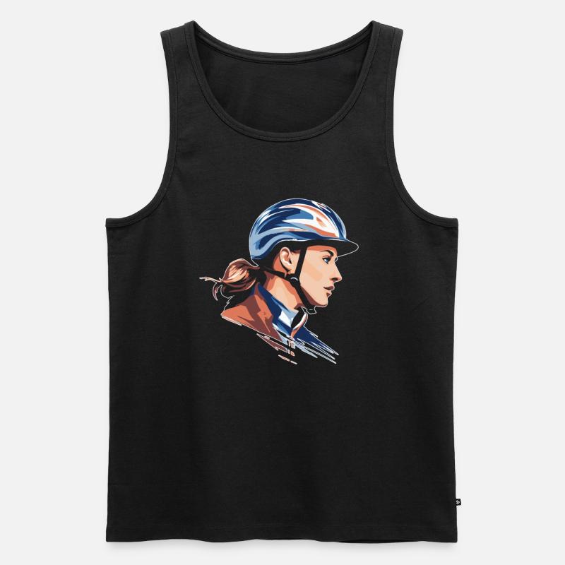 Pferde - Männer Premium Bio Tank Top - Schwarz