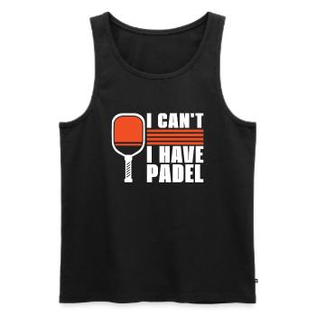 Padel No Puedo Tengo Padel - Männer Premium Bio Tank Top - Schwarz - Vorne - Michal (187cm)