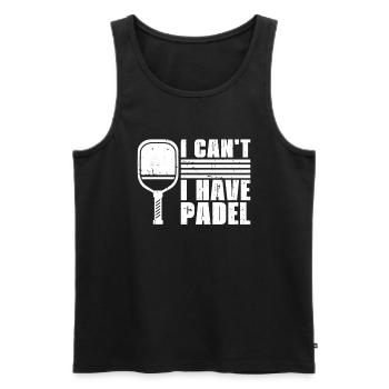 Padel No Puedo Tengo Padel - Männer Premium Bio Tank Top - Schwarz - Vorne - Michal (187cm)