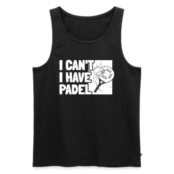 Padel No Puedo Tengo Padel - Männer Premium Bio Tank Top - Schwarz - Vorne - Michal (187cm)