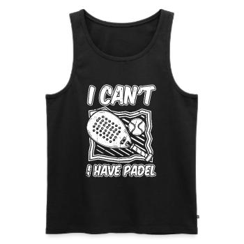 Padel No Puedo Tengo Padel - Männer Premium Bio Tank Top - Schwarz - Vorne - Michal (187cm)