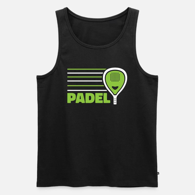 Padel - Männer Premium Bio Tank Top - Schwarz