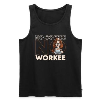 Café Café Bassett Chien Pas De Café Non Workee - Débardeur bio Premium Homme - noir - Devant - Michal (187cm)