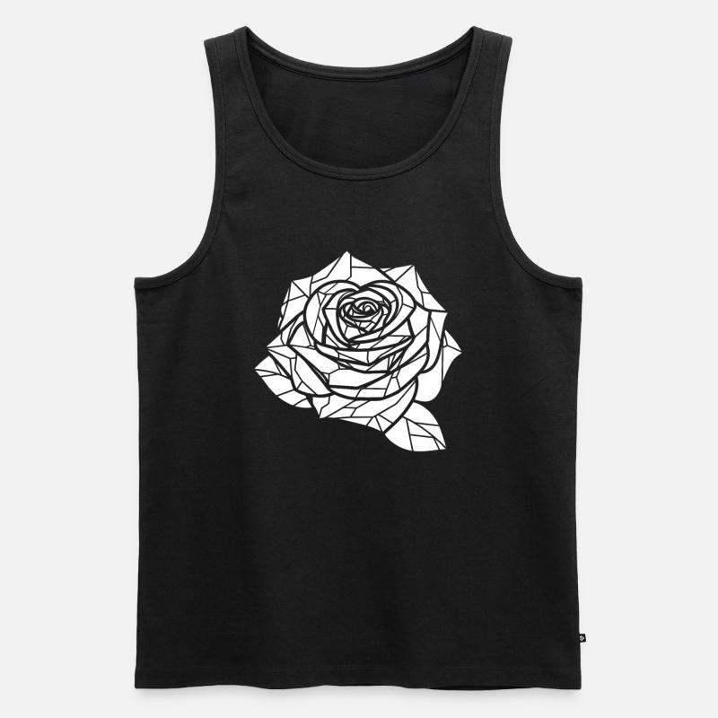 Rote Rose Goth - Männer Premium Bio Tank Top - Schwarz