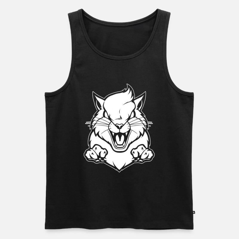Eichhörnchen Wütend - Männer Premium Bio Tank Top - Schwarz