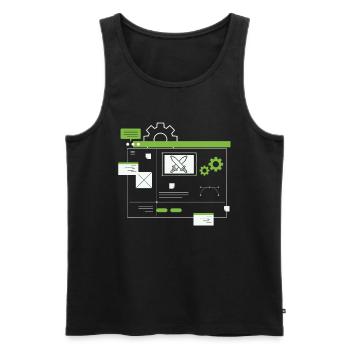 Developer, Coder, Programmer - Men's Premium Organic Tank Top - black - Front - Michal (187cm)
