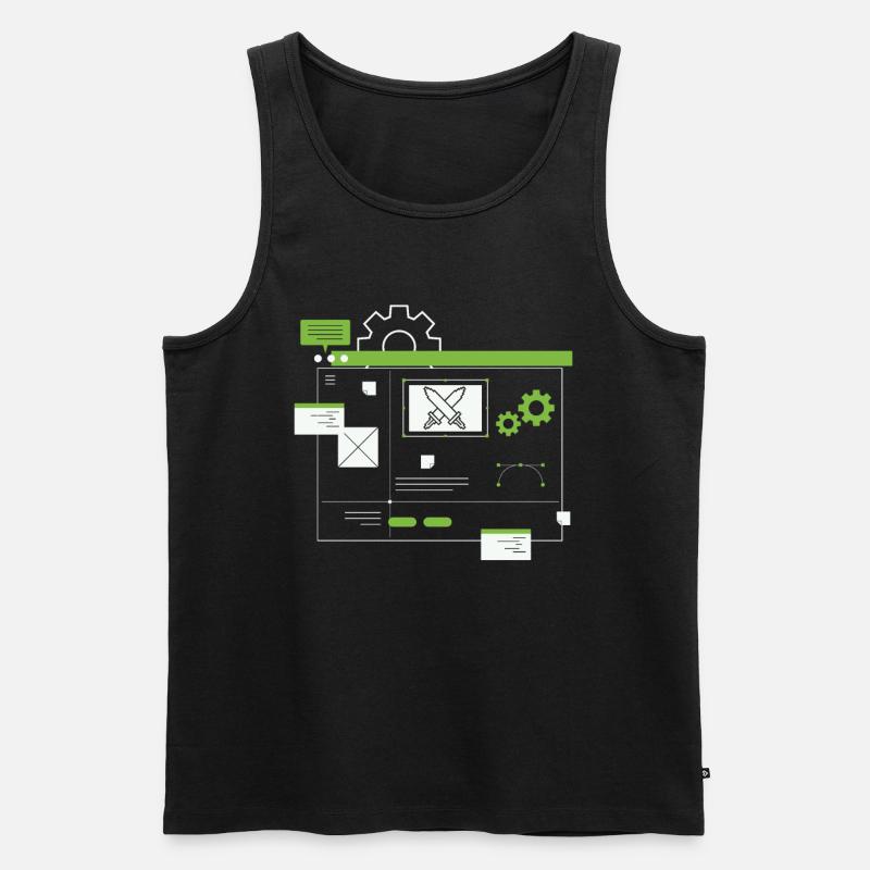 Développeur, Codeur, Programmeur - Débardeur bio Premium Homme - noir