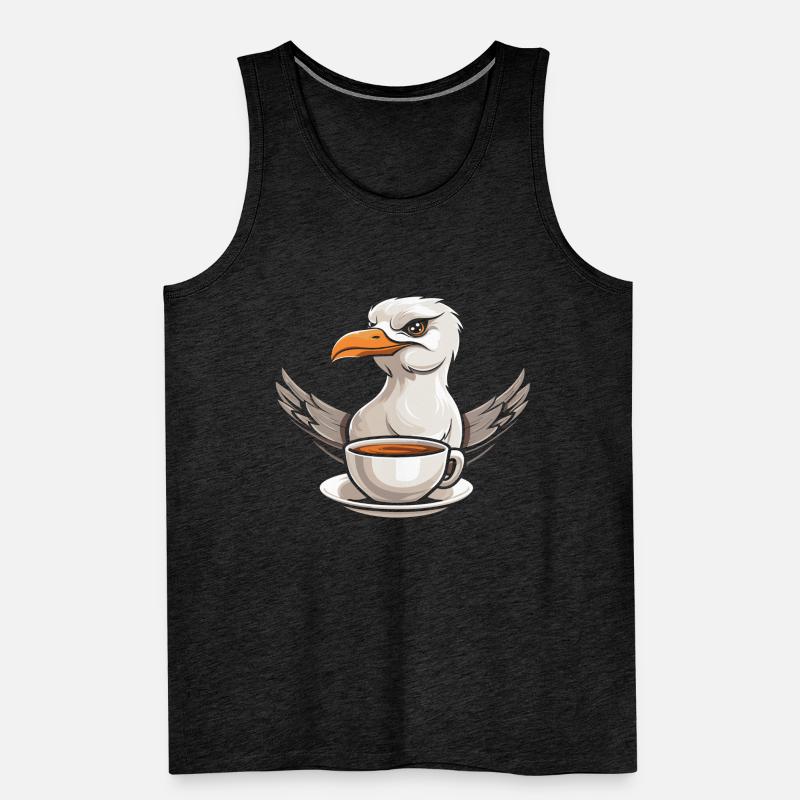 Möwe Kaffee Männer Premium Bio Tank Top