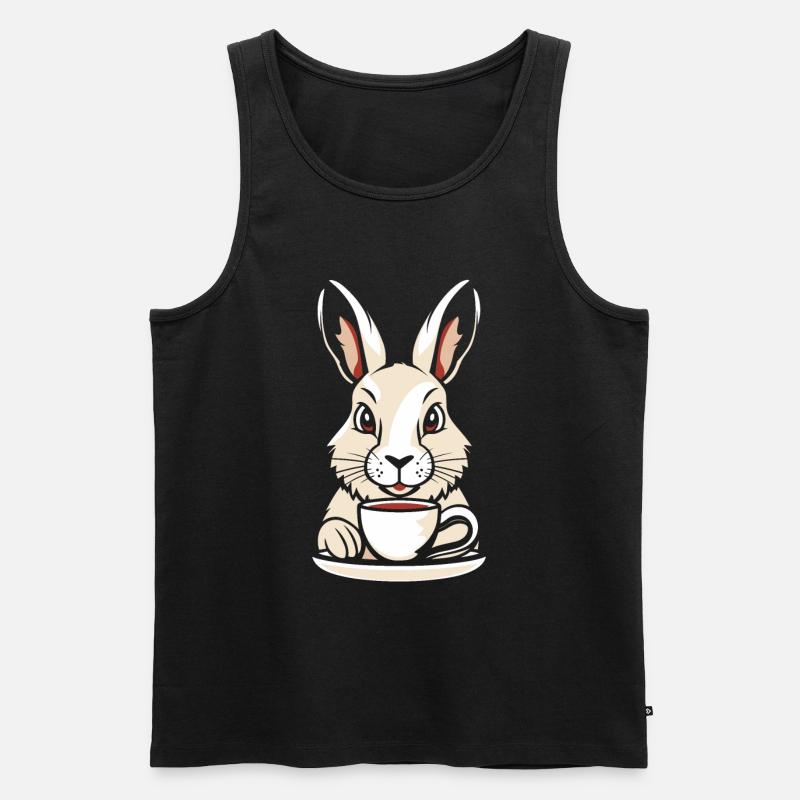 Bunny Rabbit Coffee - Men's Premium Organic Tank Top - black