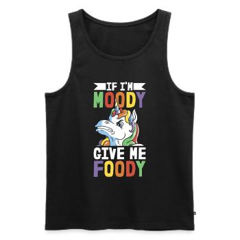 Unicorn Unicorn Funny If Im Moody Give Me Foody - Men's Premium Organic Tank Top - black - Front - Michal (187cm)